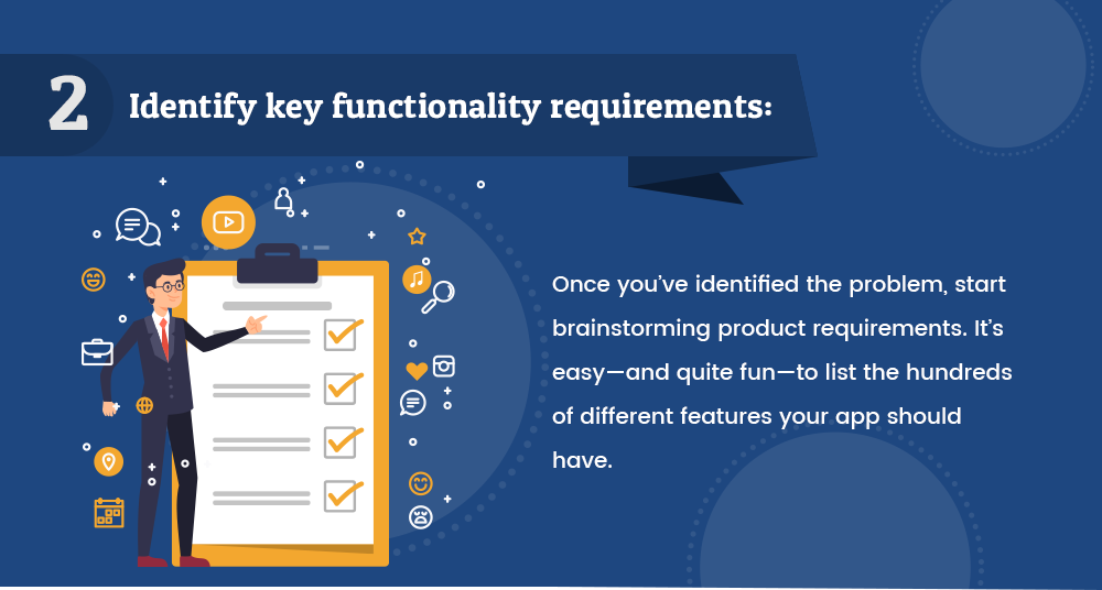Stages in app development infographic, step 2